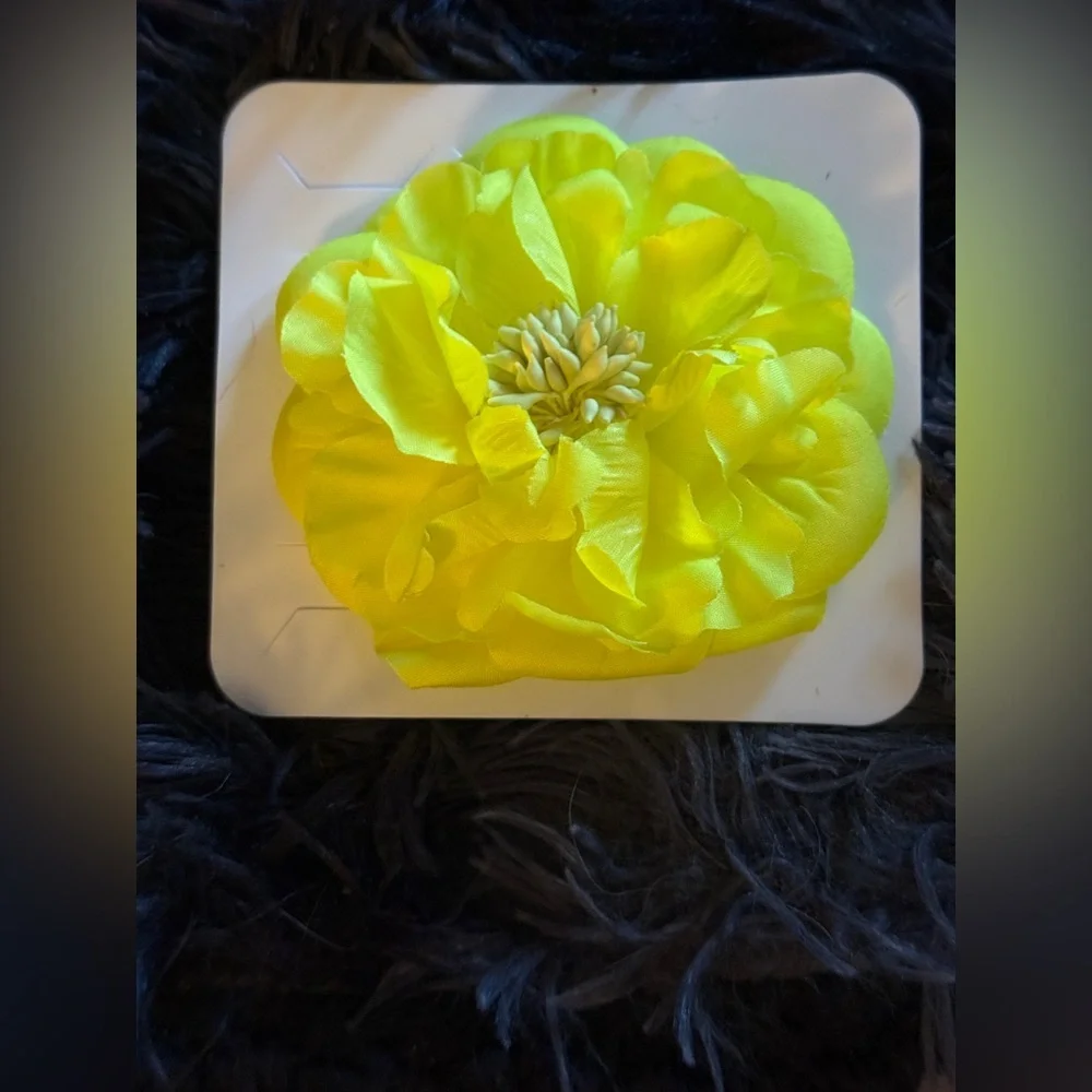 Vibrant Yellow Floral Hair Bow